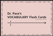 vocabulary flashcards